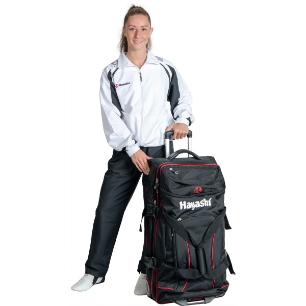 Trolley „Deluxe Travel“ Jumbo - 81 cm x 39 cm x 40 cm, schwarz-rot – Bild 4