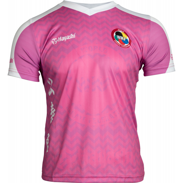 hayashi-t-shirt-zigzag-pink-99341.jpg WKF - T-Shirt „Zigzag“ mit V-Ausschnitt – Bild 1