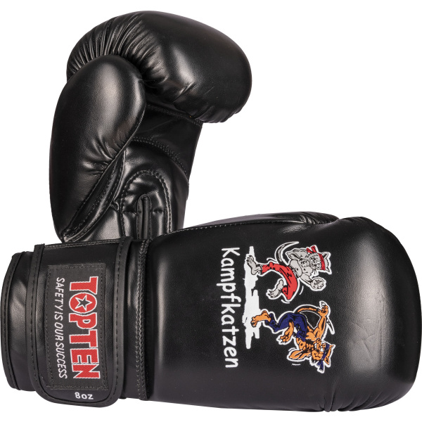 top-ten-gloves-kampfkatzen-black-2346.jpg Boxhandschuhe „Kampfkatzen“ – Bild 1