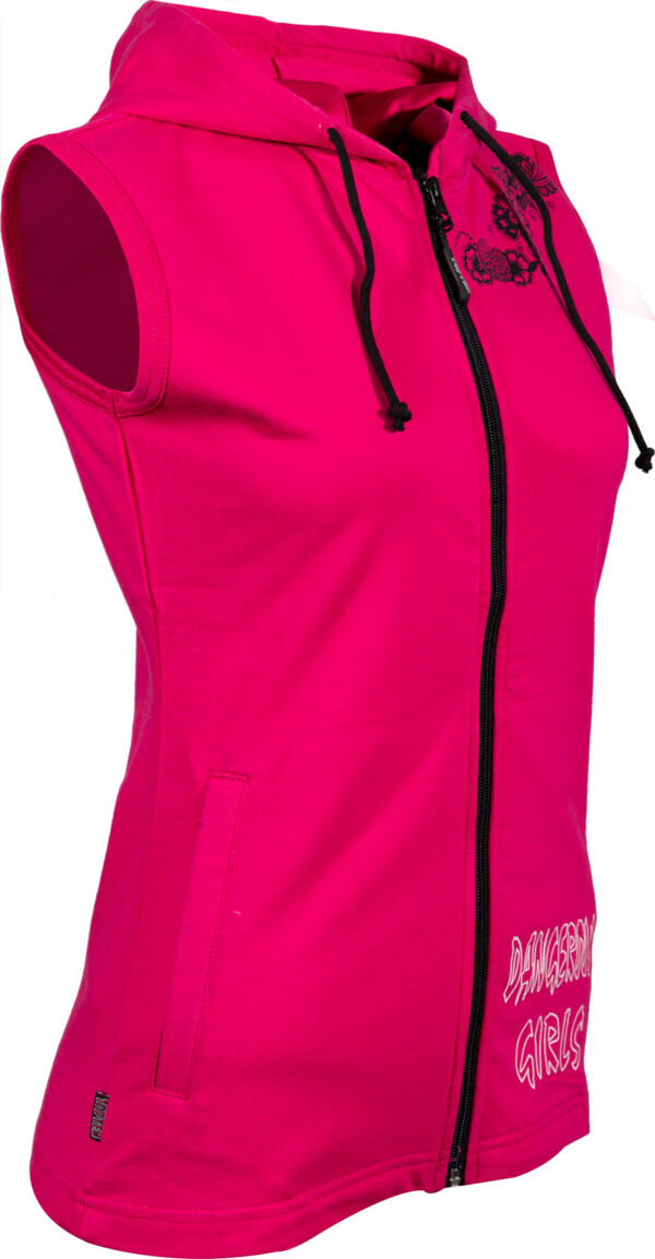 Ärmelloser Hoodie für Frauen „Dangerous Girls“ – Bild 2
