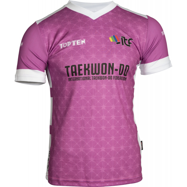 ITF T-Shirt „Star Grid“ mit V-Ausschnitt – Bild 1