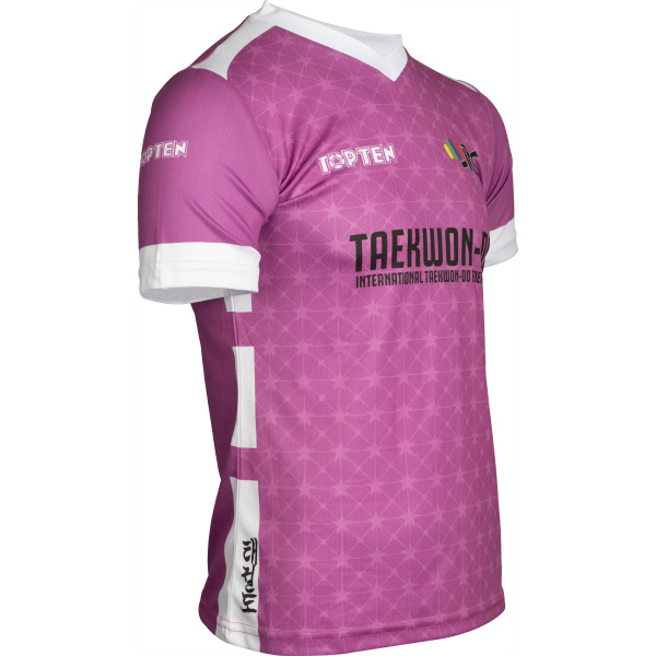 ITF T-Shirt „Star Grid“ mit V-Ausschnitt – Bild 2