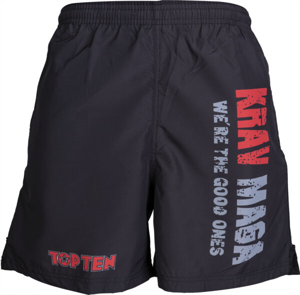 top-ten-short-krav-maga-were-the-good-black-1541.jpg Shorts „Krav Maga - We`re the good“ – Bild 1