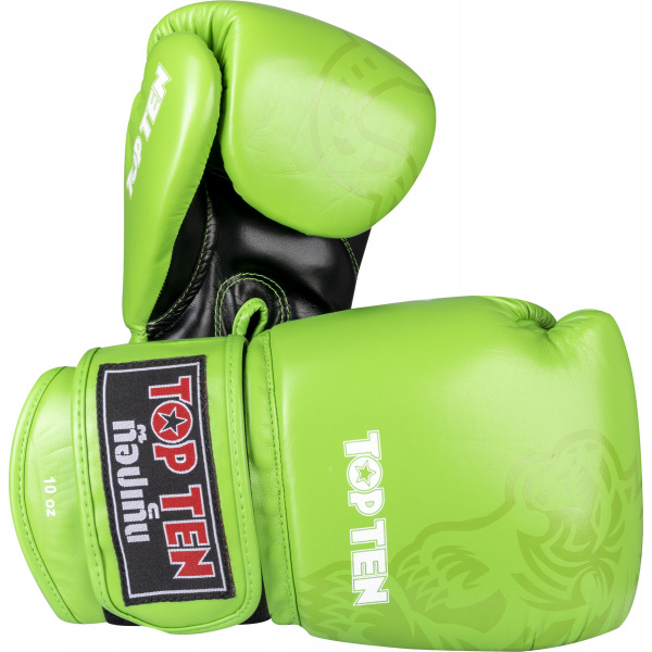 top-ten-thaiboxing-gloves-ifma-ajarn-pu-black-green-22193.jpg Sparringhandschuhe „Ajarn“ – Bild 2