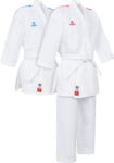 Karate-Gi Set „Kumite“ - weiss, mit rotem und blauem Schulterstick