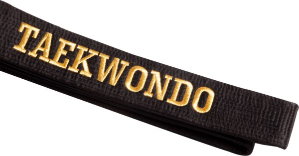 Budogürtel in Glanzoptik mit Box (mit Bestickung) „TAEKWONDO“ – Bild 2