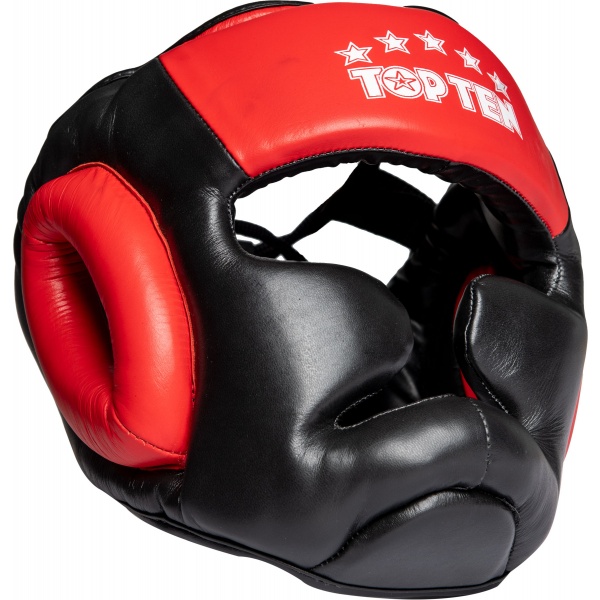 top-ten-headguard-sparing-black-red-4042-left-3.jpg Kopfschutz für das Sparring – Bild 1
