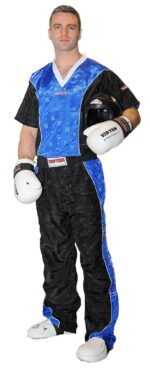 T-Shirt mit V-Ausschnitt zum Kickboxen „Kickboxjacke Kickboxing“ – Bild 3