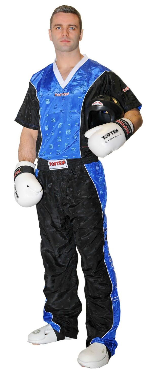 T-Shirt mit V-Ausschnitt zum Kickboxen „Kickboxjacke Kickboxing“ – Bild 3