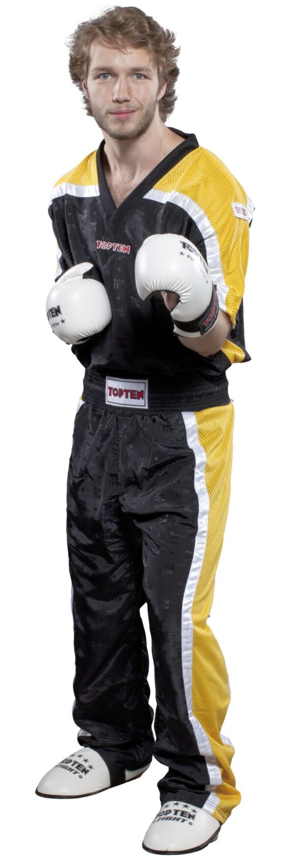 T-Shirt mit V-Ausschnitt zum Kickboxen „Kickboxjacke Mesh“ – Bild 7